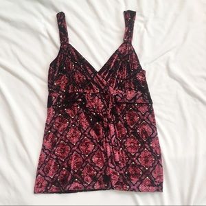 Apartment 9 Ornate Purple Velvet Pink Cami 🌷🌷